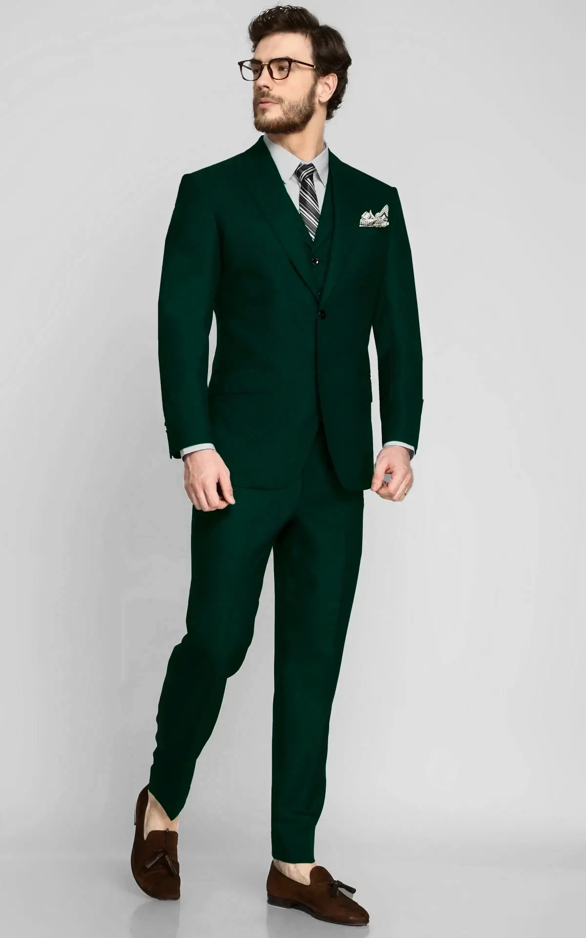 Alaska Pine Green Wool Suit