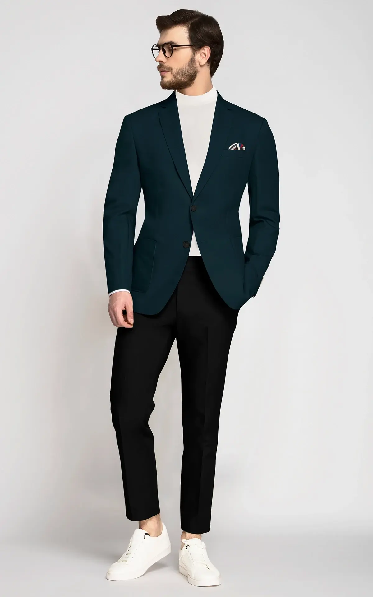 Aspen Teal Green Cotton Blazer