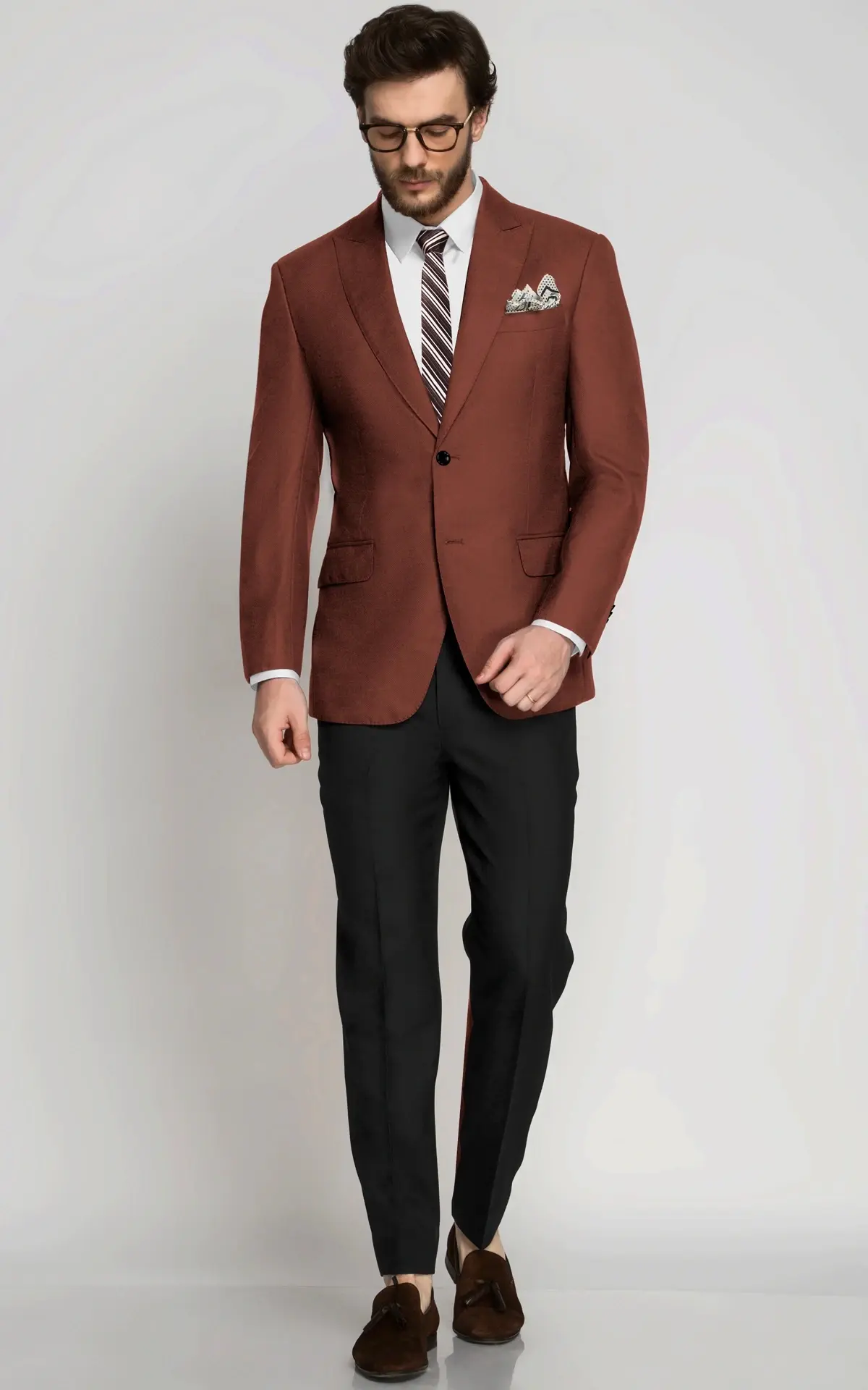 Bright Rust Wool Blazer