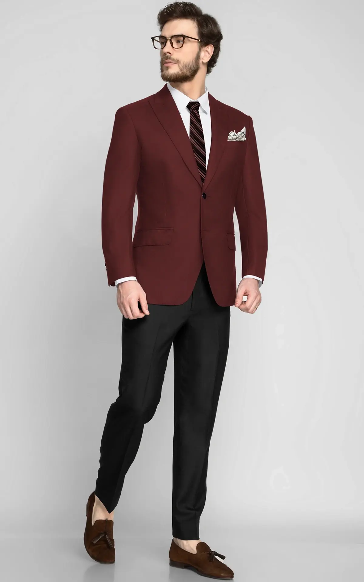 Burgundy Maroon Vegan Blazer