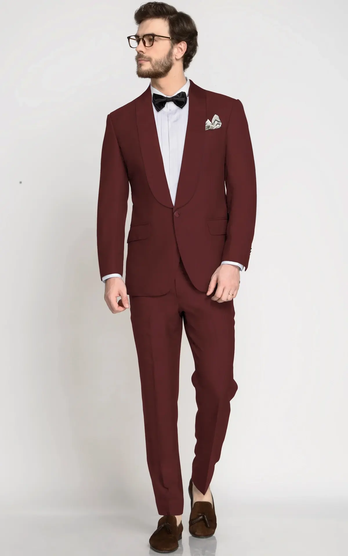 Burgundy Maroon Vegan Tuxedo