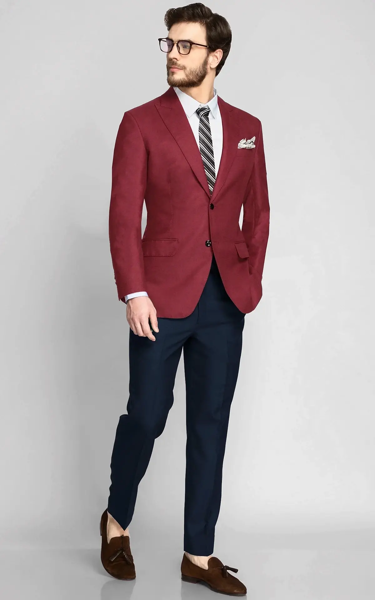 California Cherry Red Wool Blazer