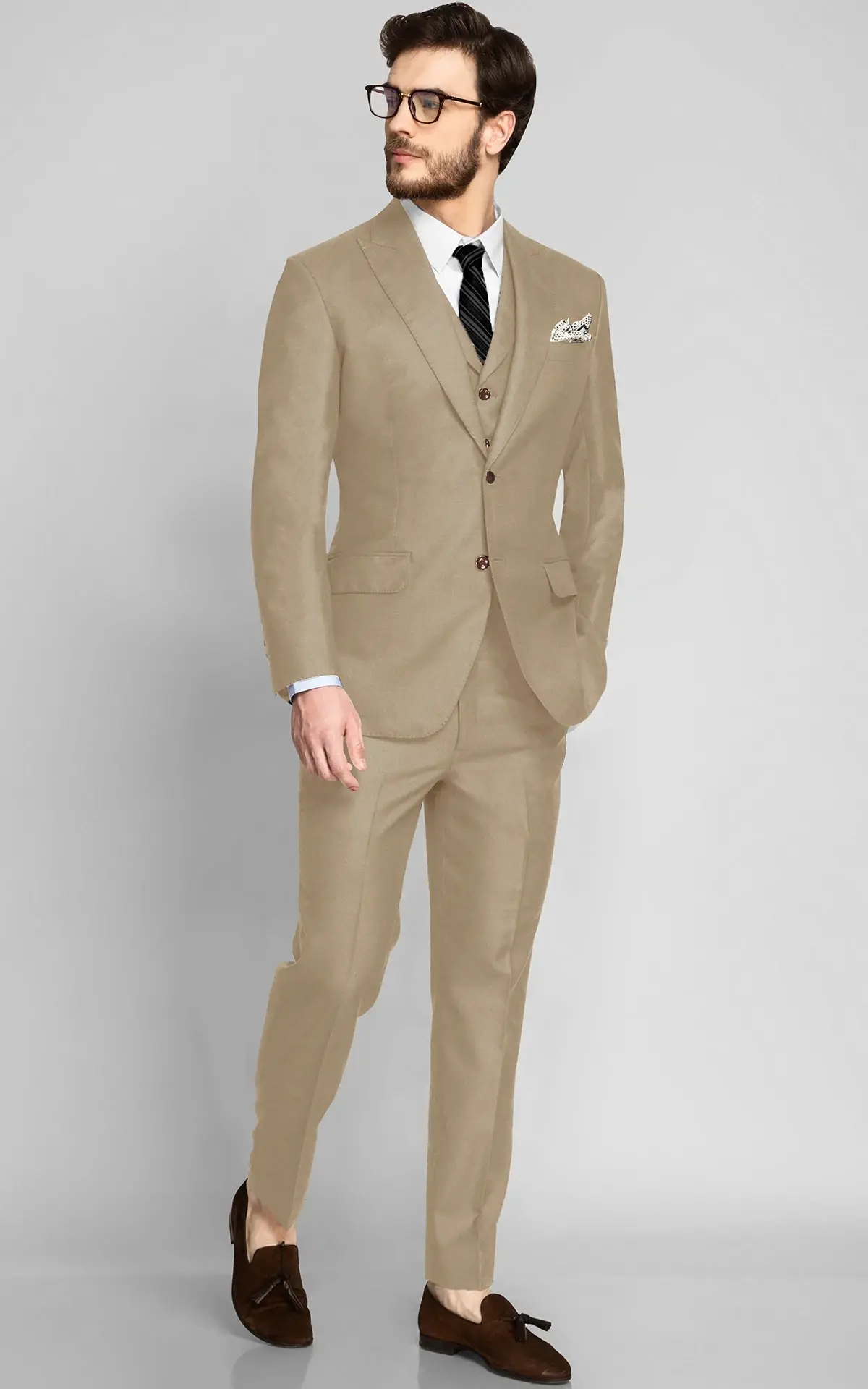 Camel Wool Custom Suit