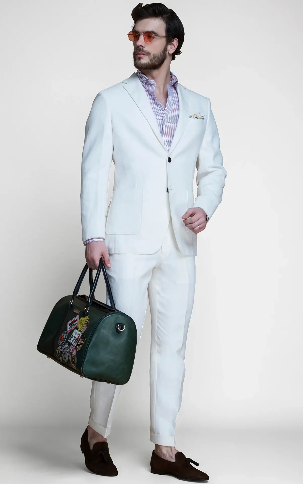 Cardiff Off White Linen Suit