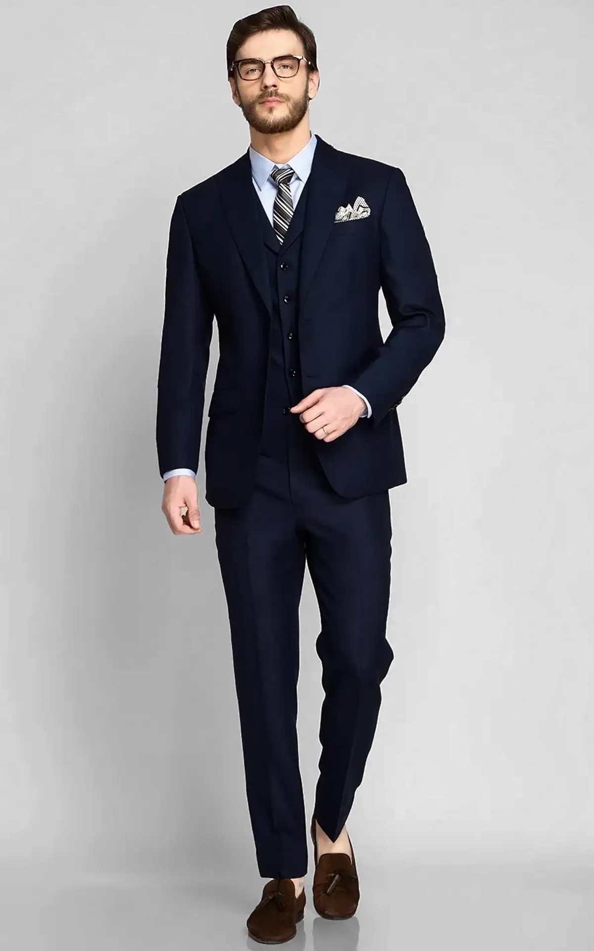 Classic Navy Blue Custom Suit