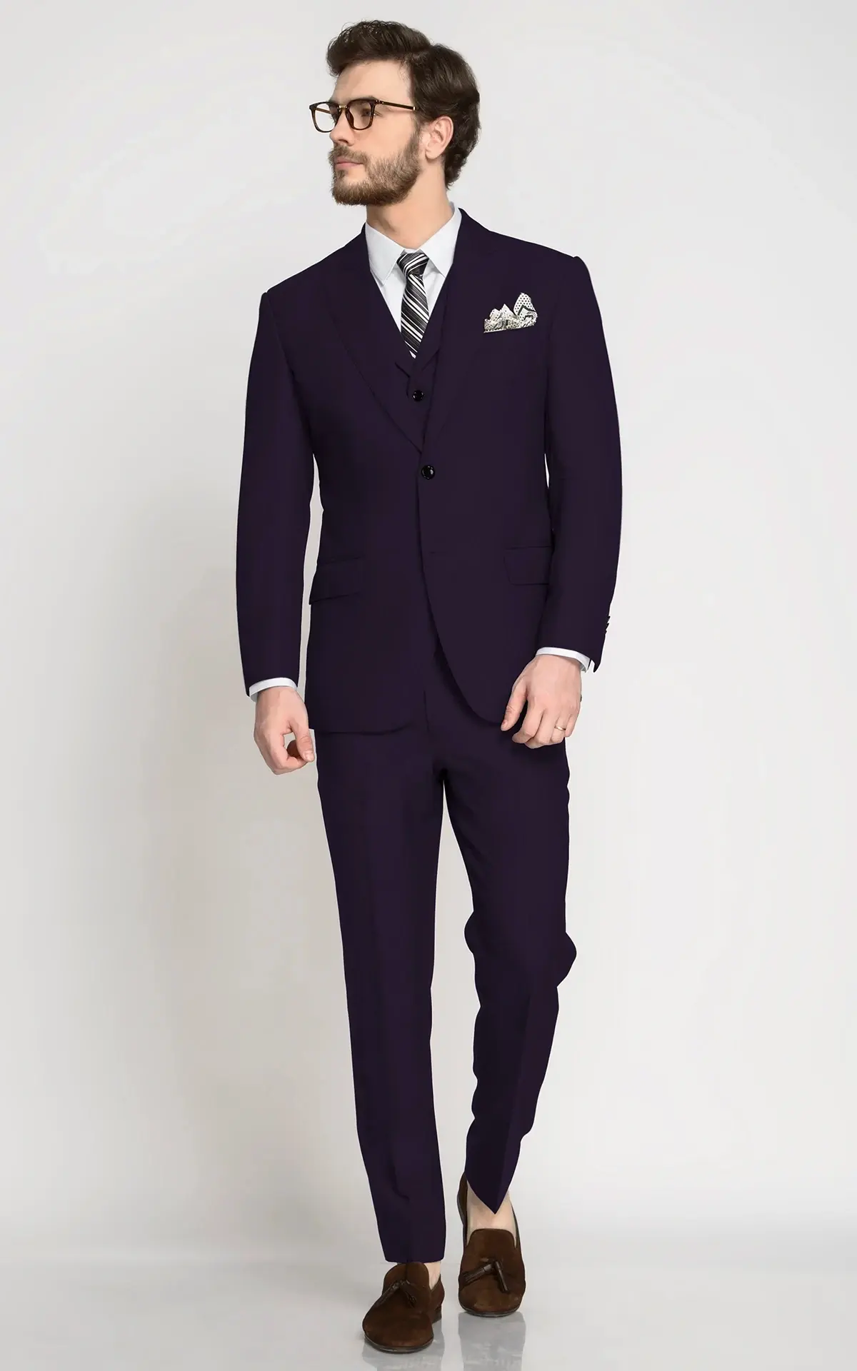 Deep Purple Wool Suit