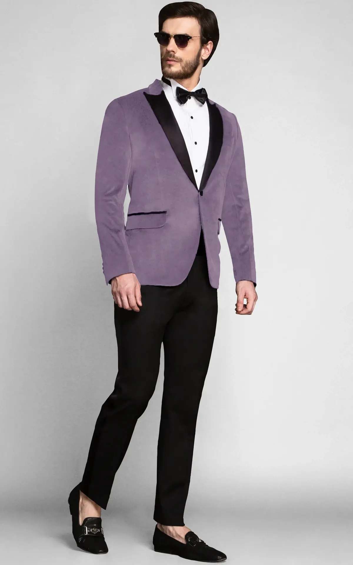 Earthy Lilac Velvet Tuxedo