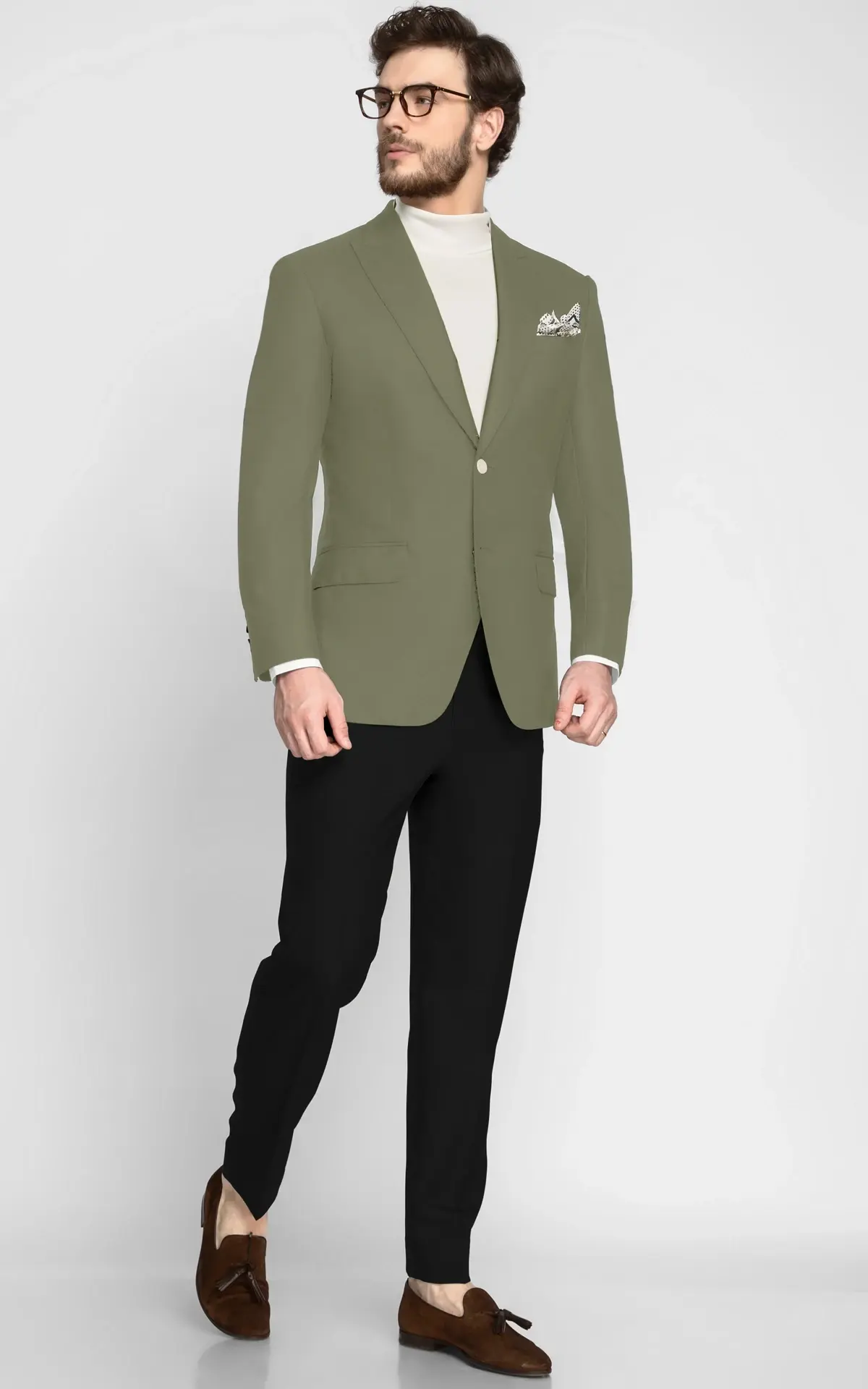 Forest Sage Wool Blazer