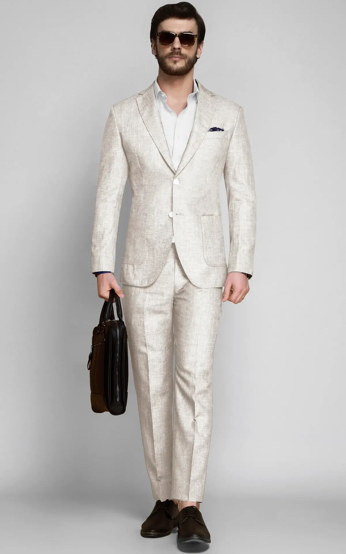 Hawaii Beige Linen Suit