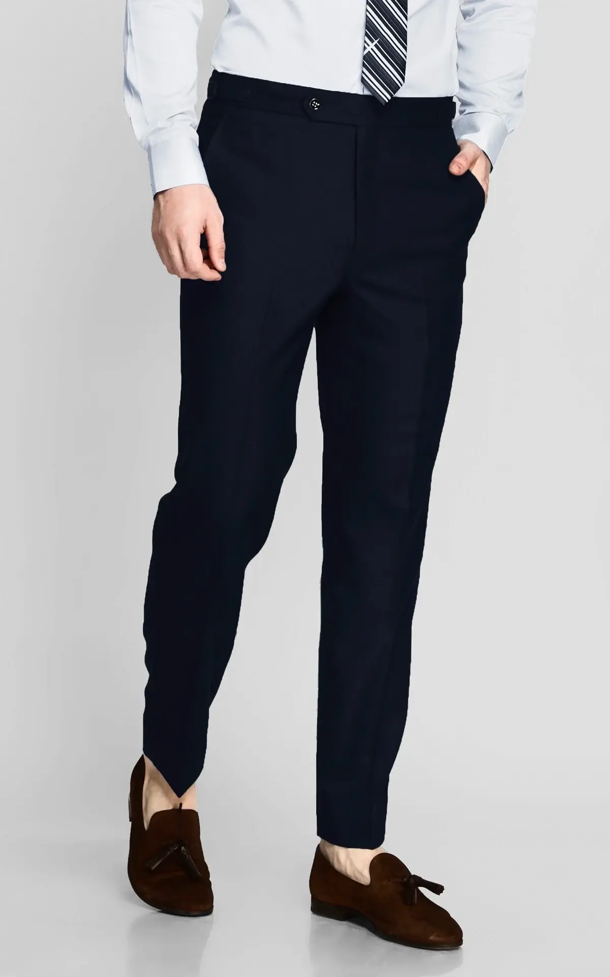 Hayes Navy Blue Birdseye Pants