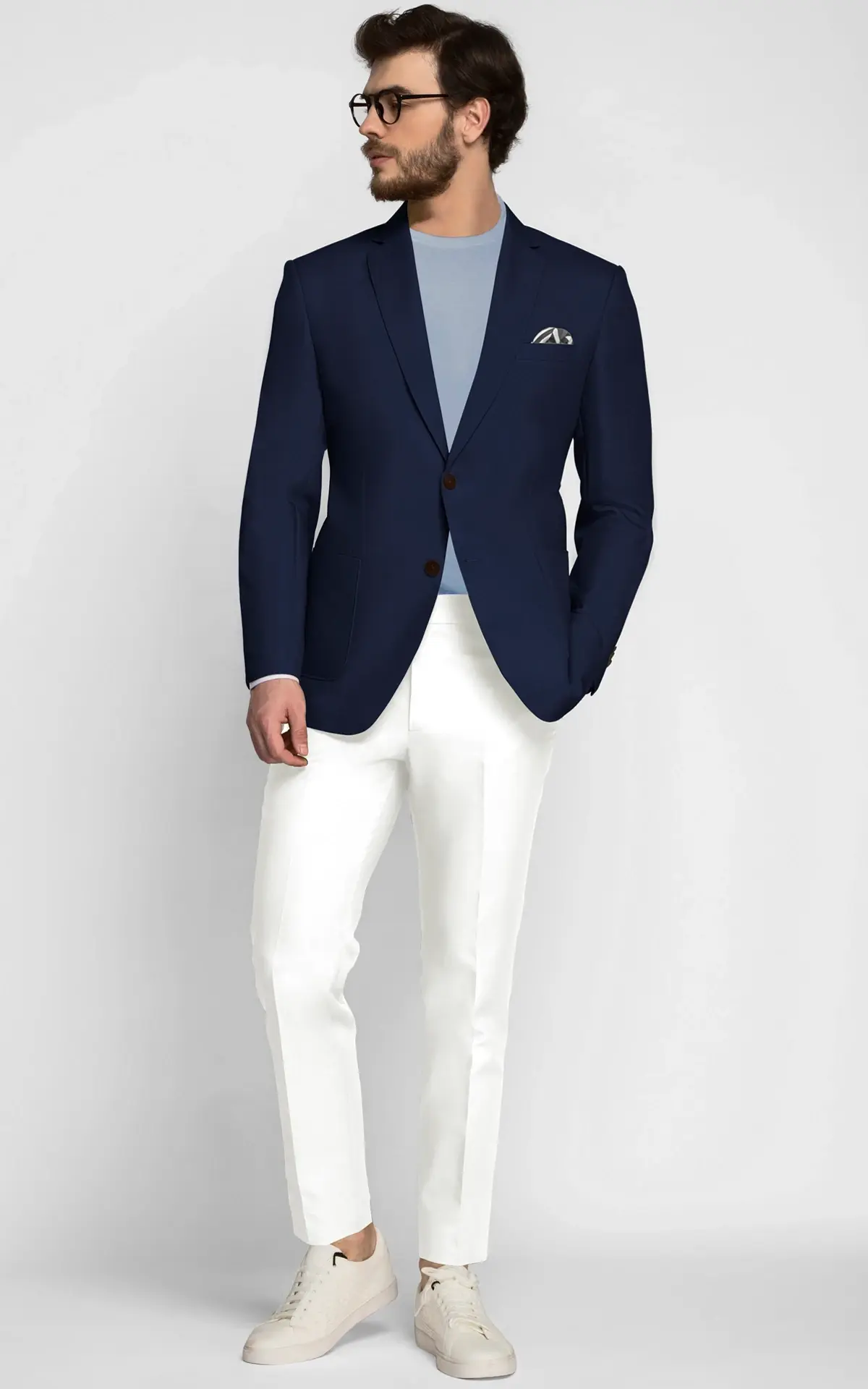 Island Blue Cotton Blazer