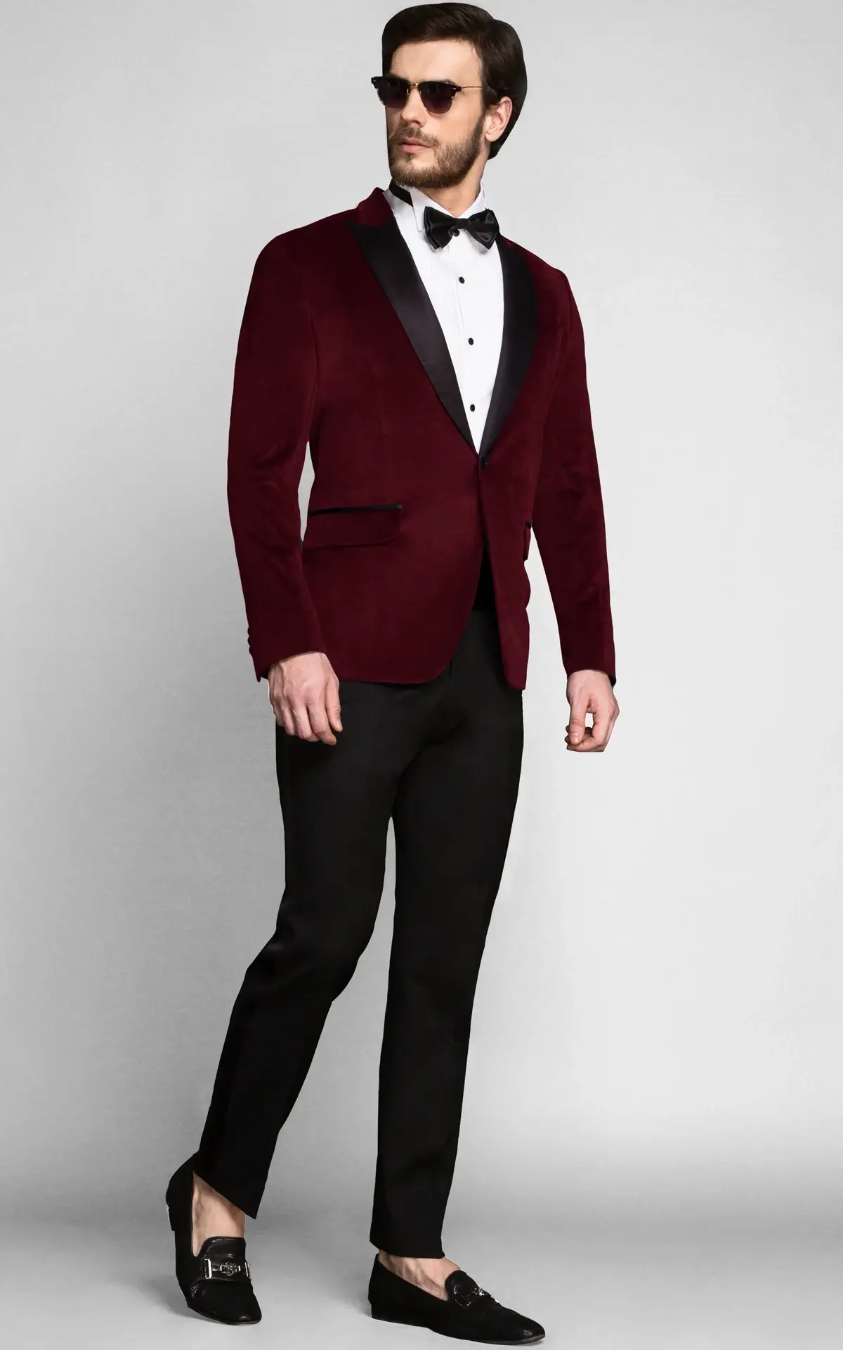 Kingsmen Burgundy Velvet Tuxedo