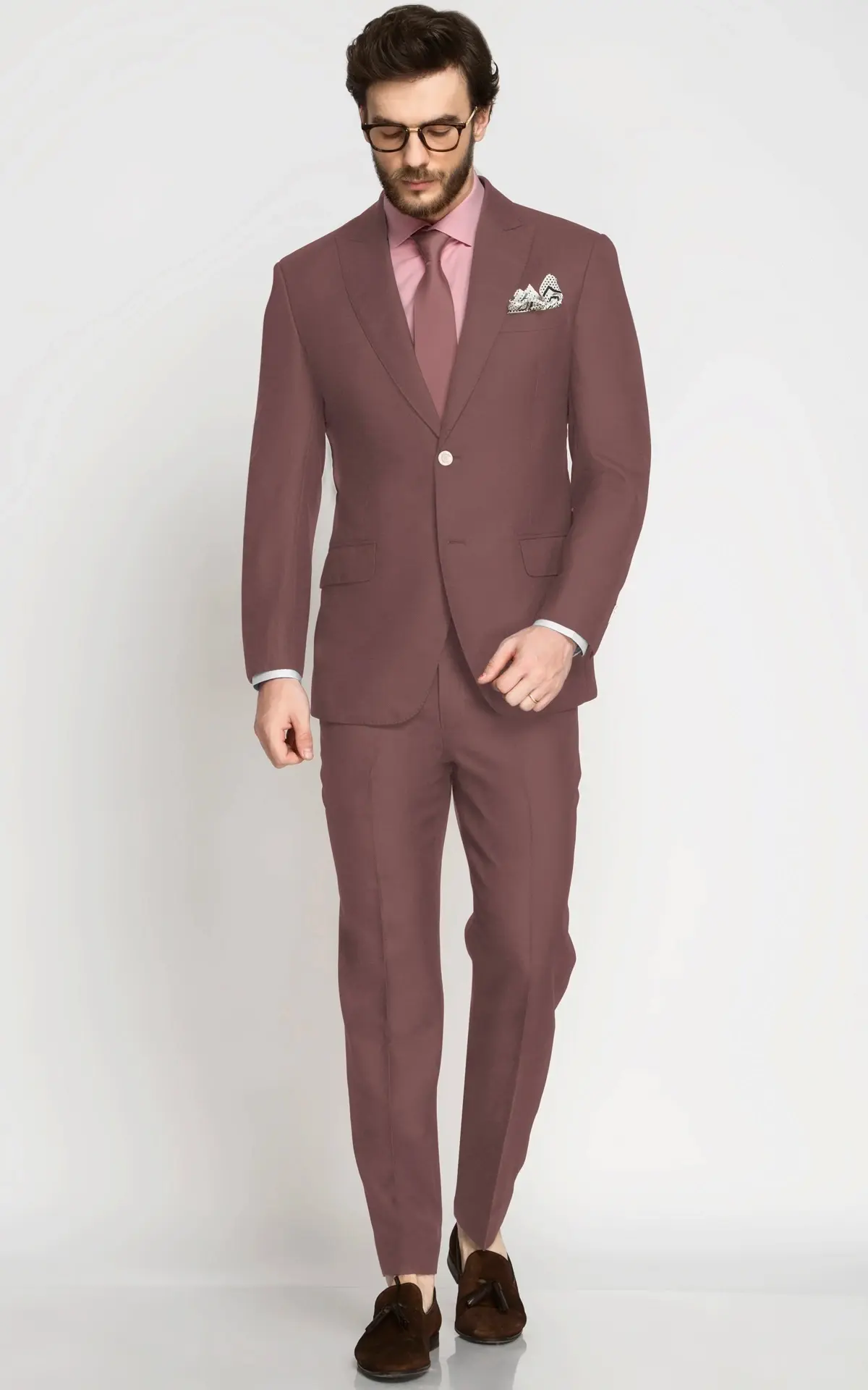 Mauve Pink Pure Wool Suit