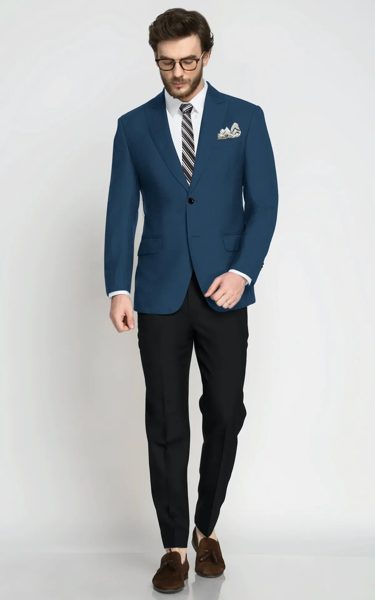 Misty Blue Wool Blazer