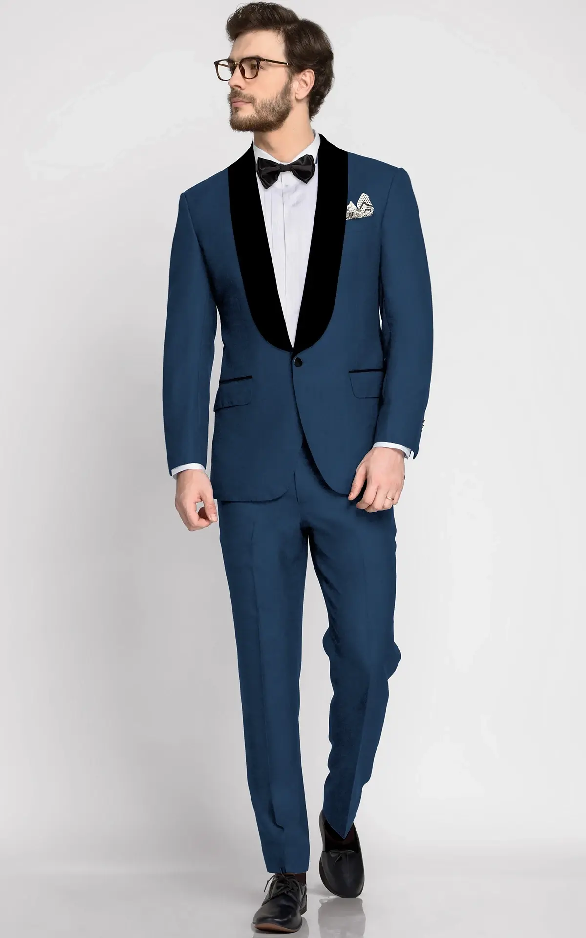 Misty Blue Wool Tuxedo