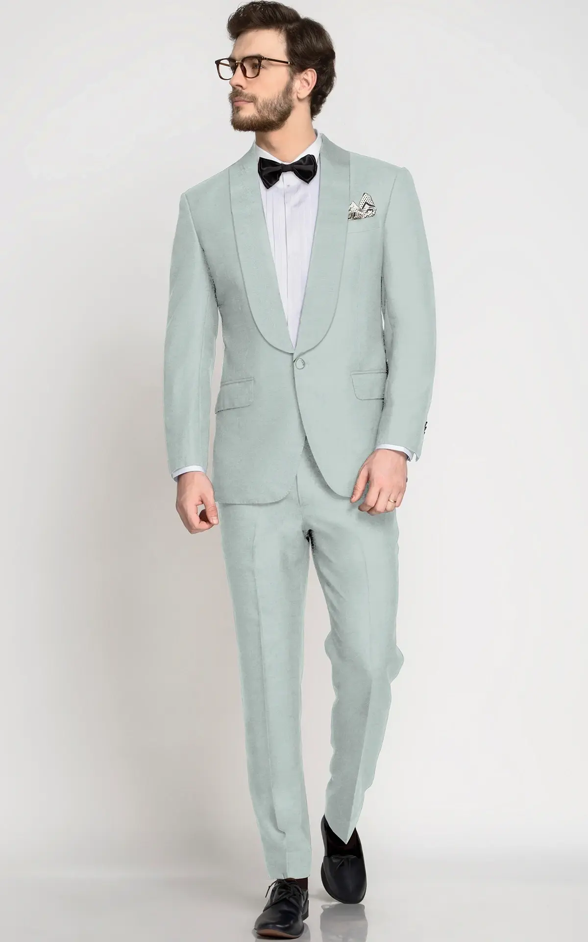 Nordic Pastel Mint Wool Tuxedo