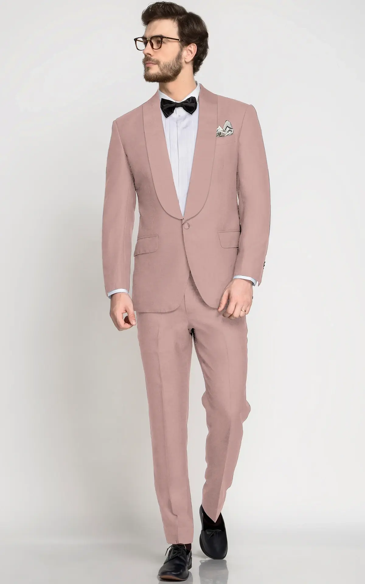 Pastel Rose Pink Wool Tuxedo