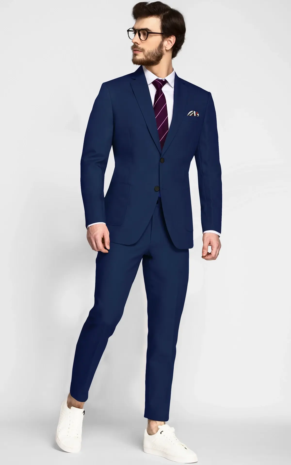 Royal Blue Cotton Suit