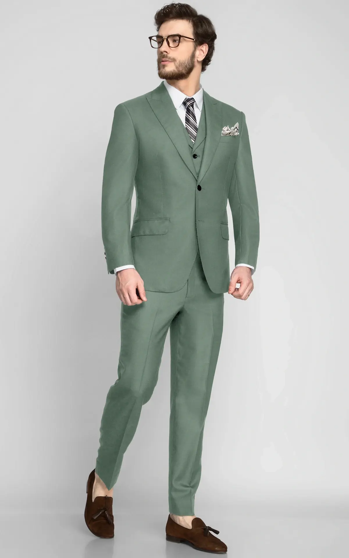 Sage Green Wool Suit