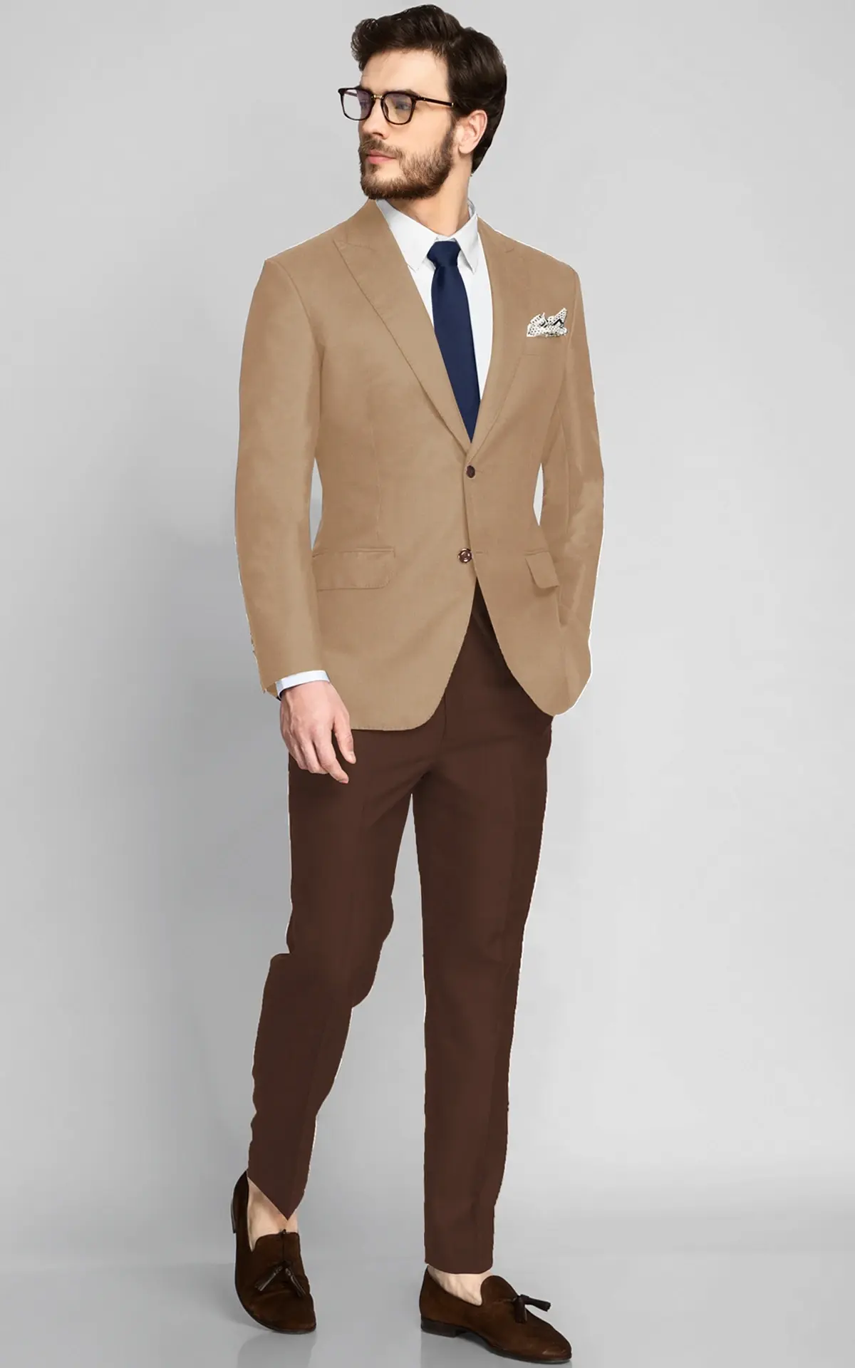 Sand Brown Wool Blazer