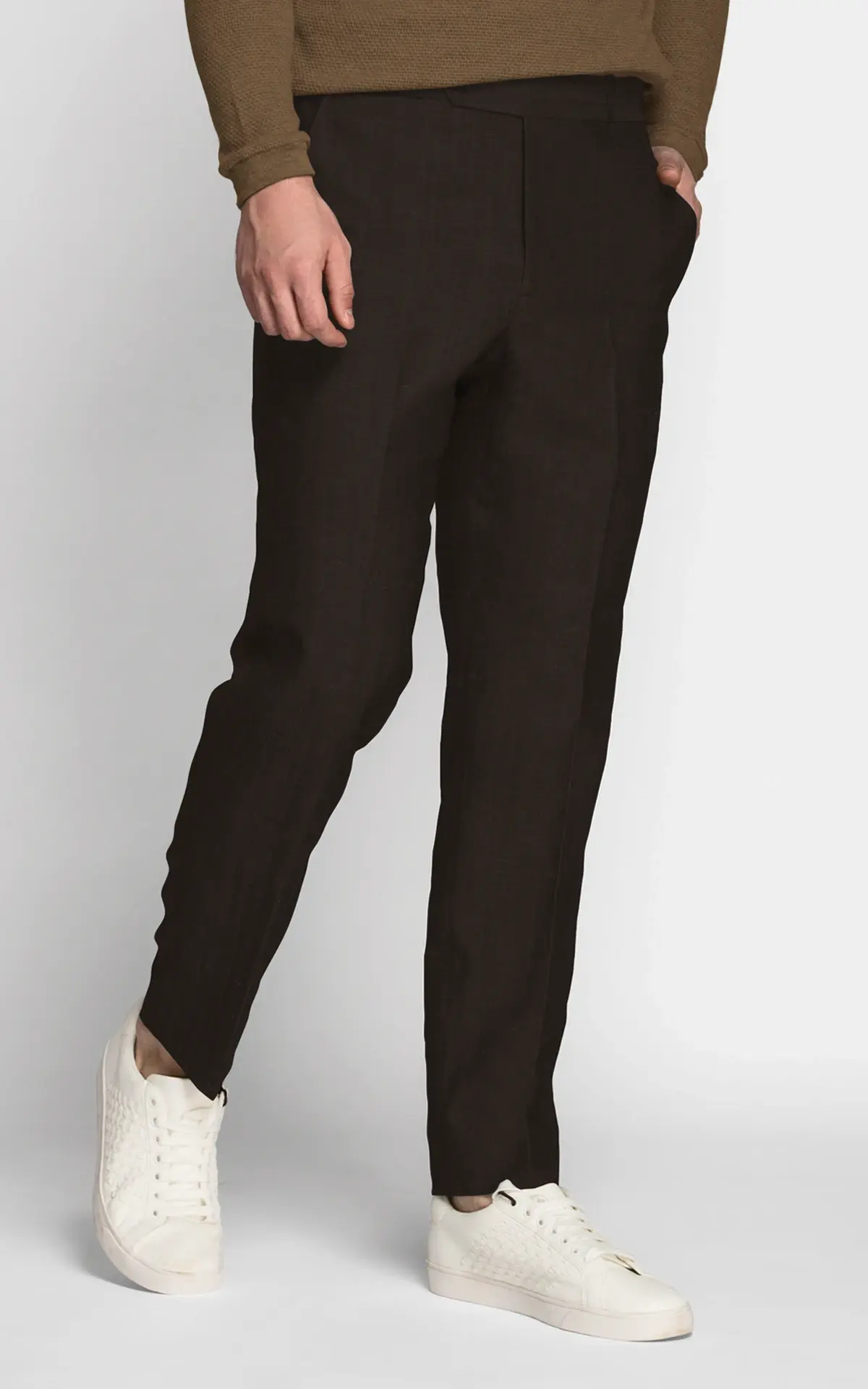 Siena Coffee Brown Linen Pants