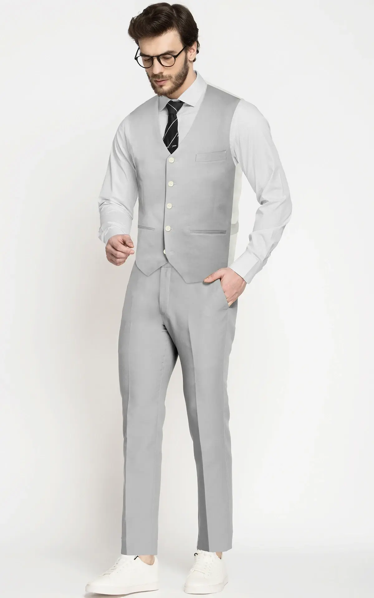 Slate Gray Cotton Vest