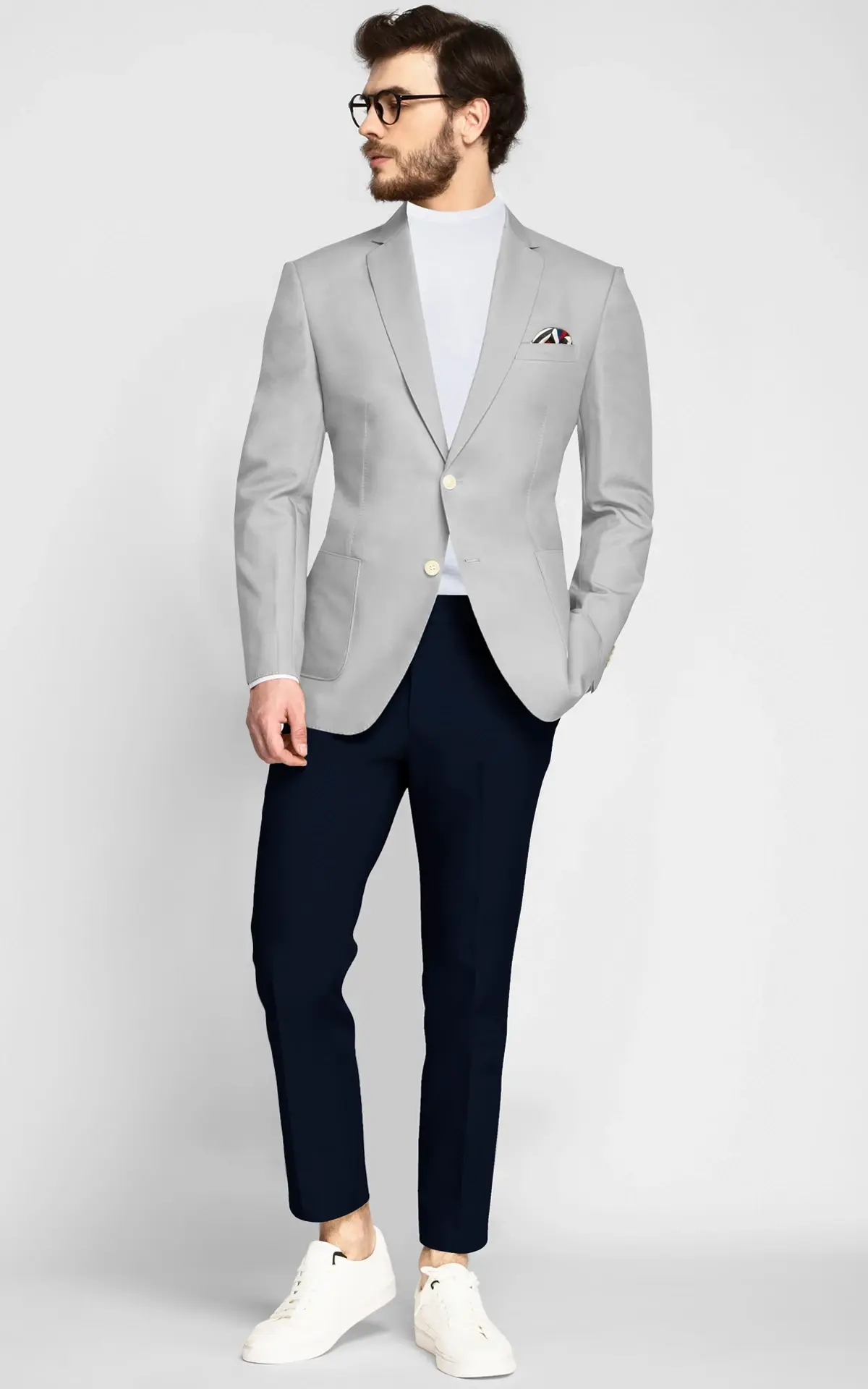 Slate Grey Cotton Blazer