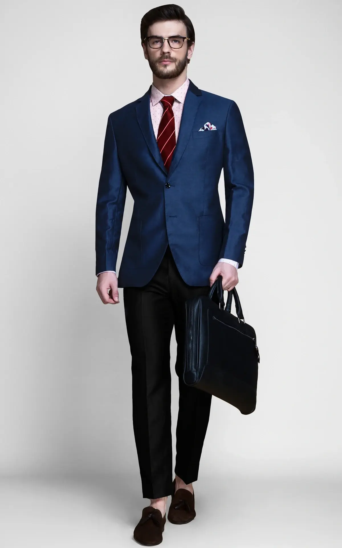 Soho Blue Linen Wool Blazer