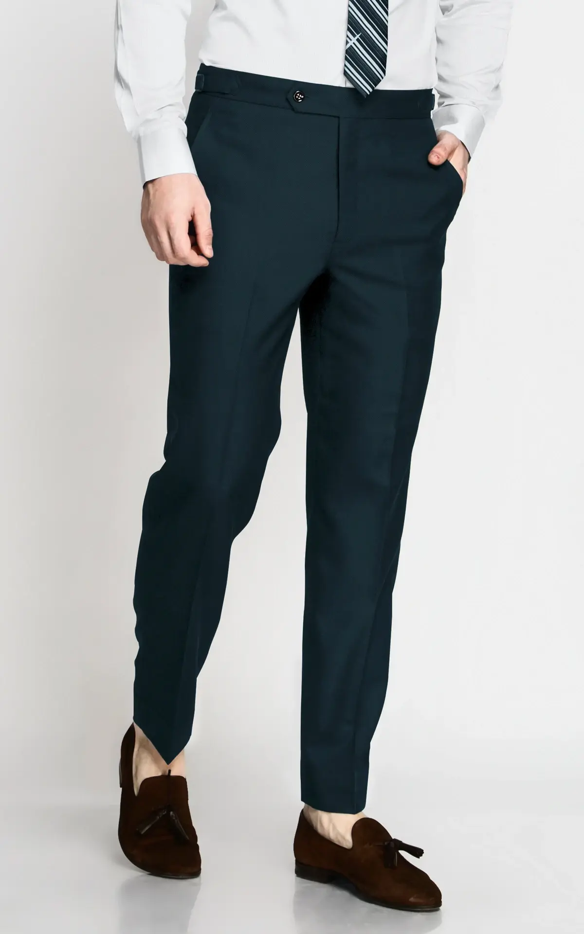 Teal Green Wool Pants