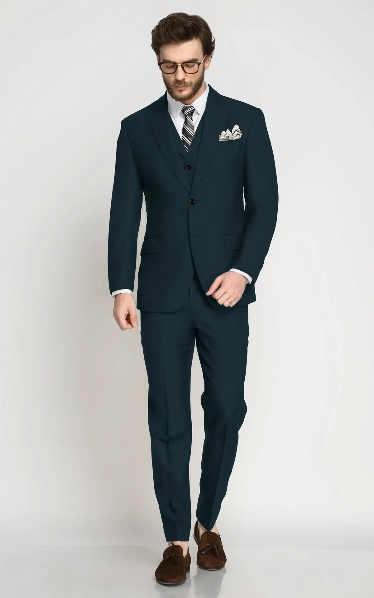 Teal Green Wool Suit