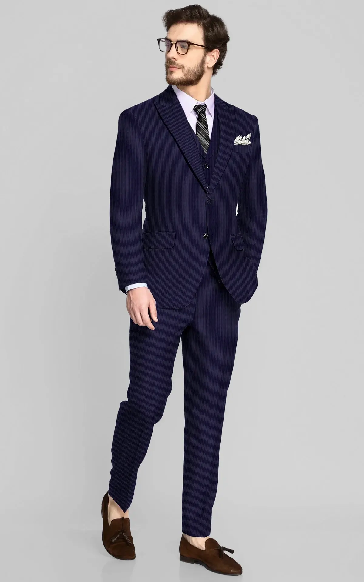 Tokyo Navy Micro-Stripe Suit