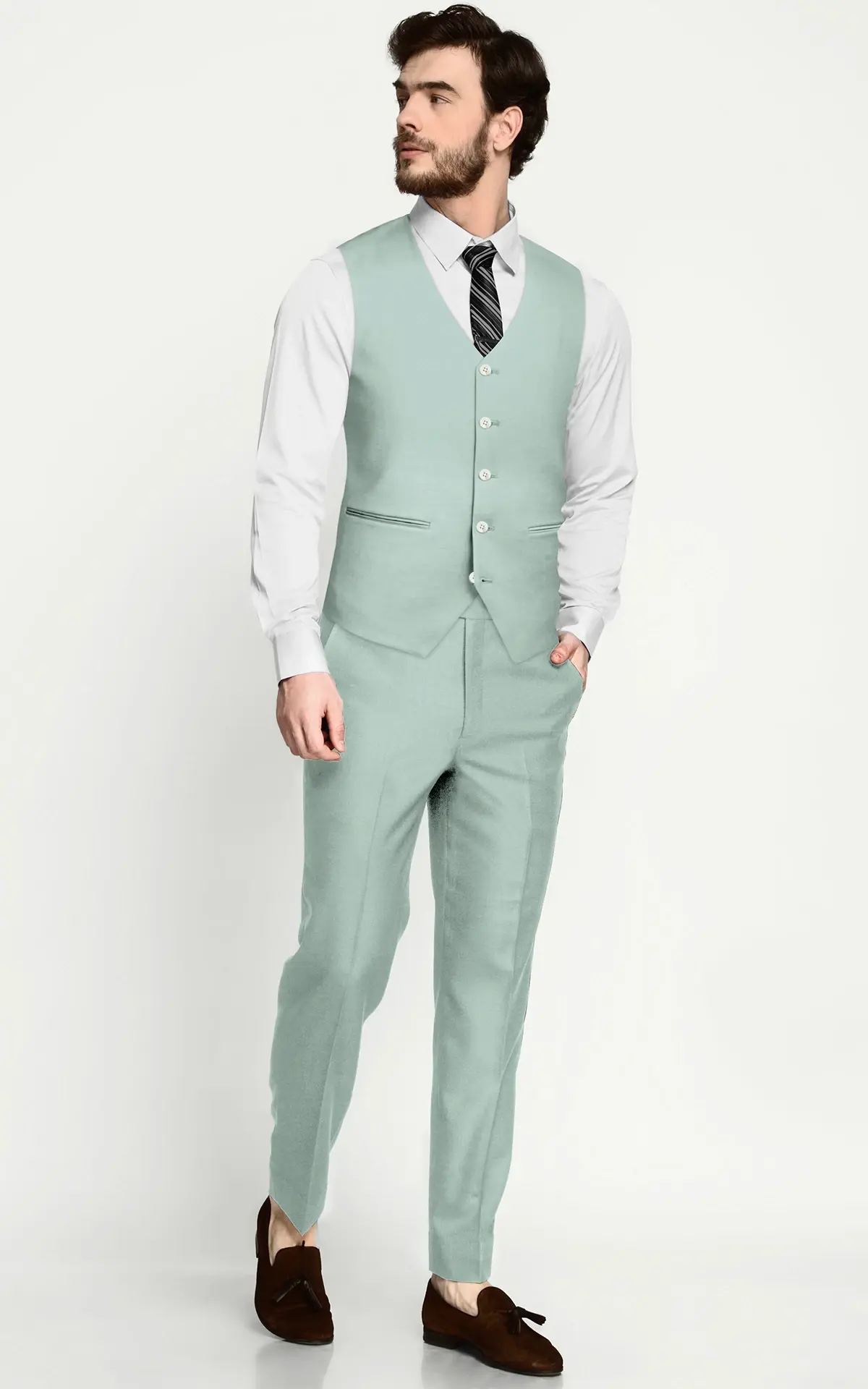 Vermont Pastel Mint Wool Vest