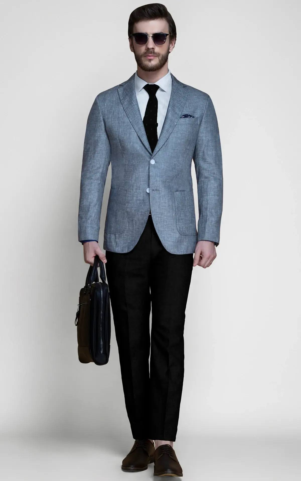 Viennese Grey Linen Blazer