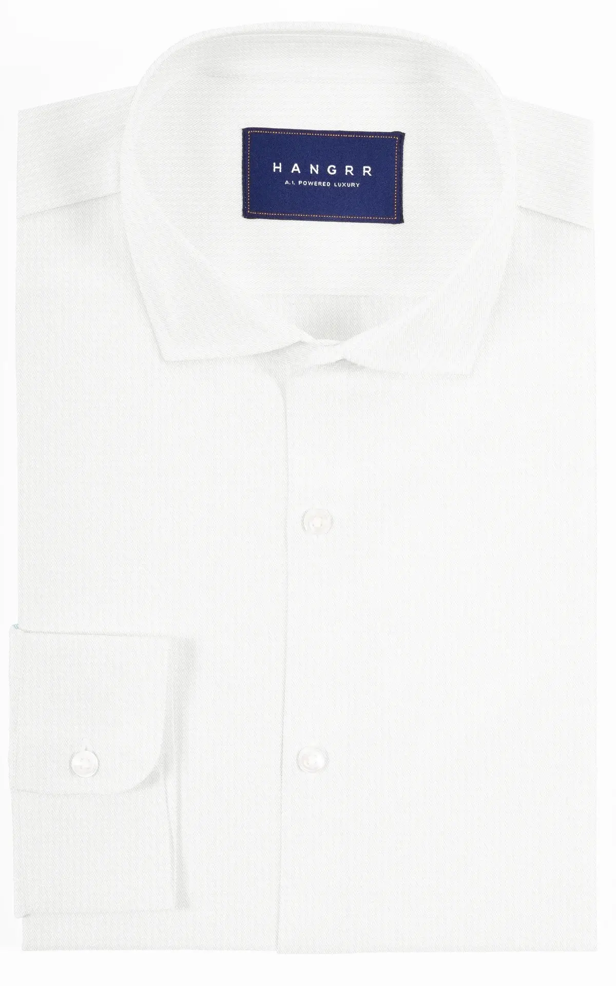 White Herringbone Shirt