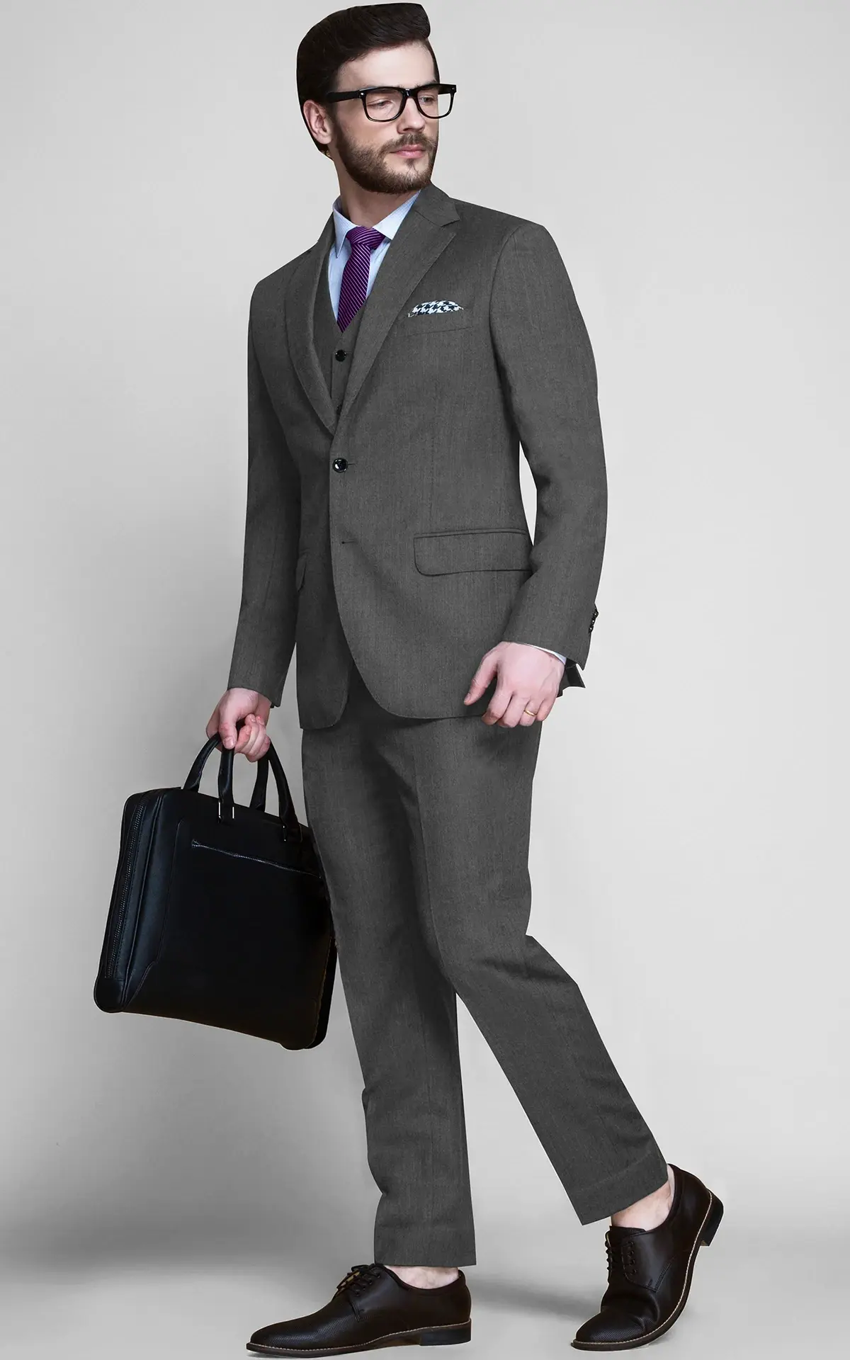 Windsor Dark Grey Flannel Suit