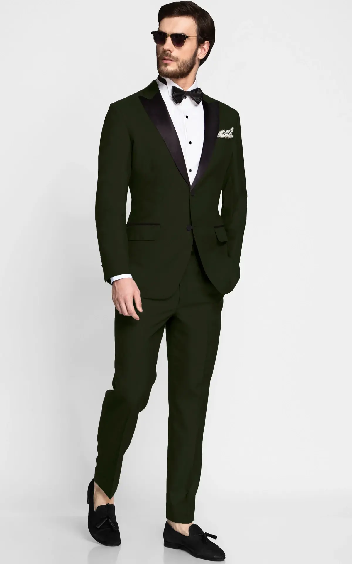 Wyoming Forest Green Wool Tuxedo